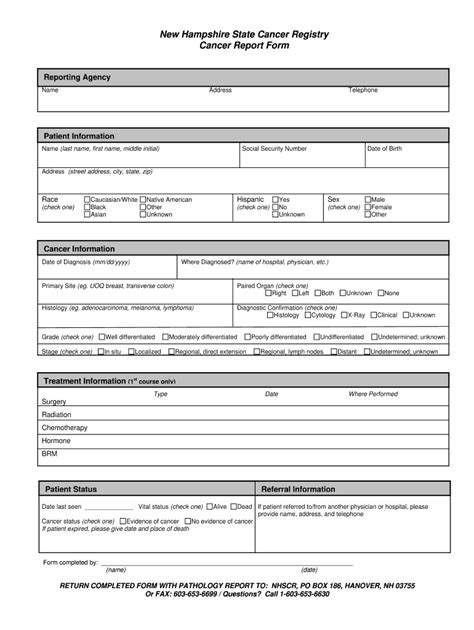 Nh Cancer Report Fill And Sign Printable Template Online Us Legal Forms