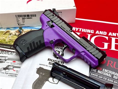 Nib Ruger Sr22 Purple Finish 22Lr Semi Auto In Box W Paperwork Semi