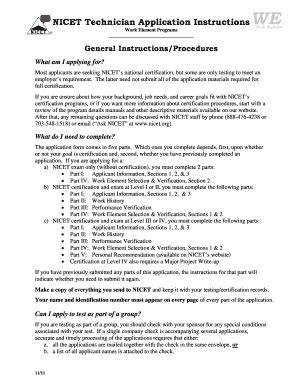 Nicet Fillable Forms Fill Out And Sign Printable Pdf Template