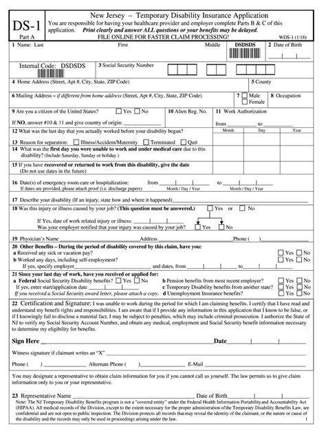 Nj Disability S P30 2018 2024 Form Fill Out And Sign Printable Pdf Template Airslate Signnow