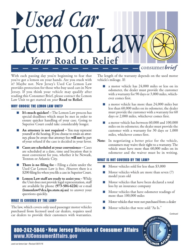 Nj Lemon Law Application Fill Online Printable Fillable Blank