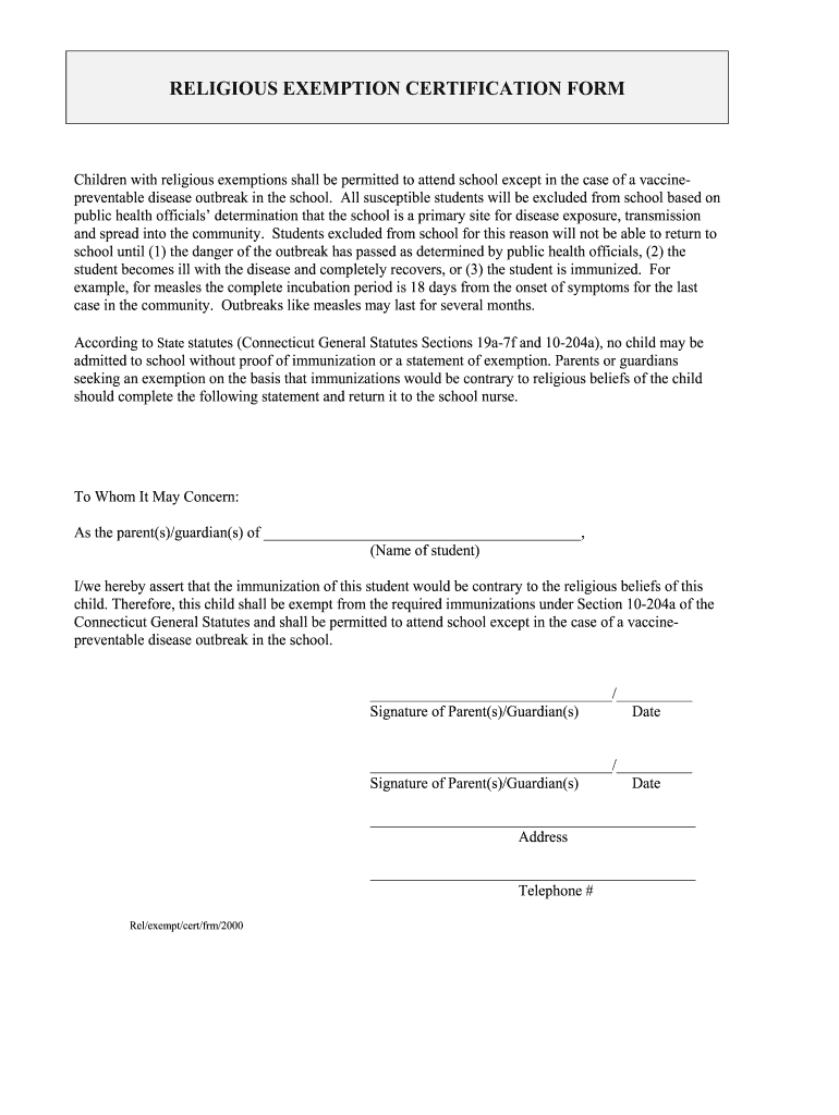 Nj Religious Exemption Letter Example Complete With Ease Airslate Signnow