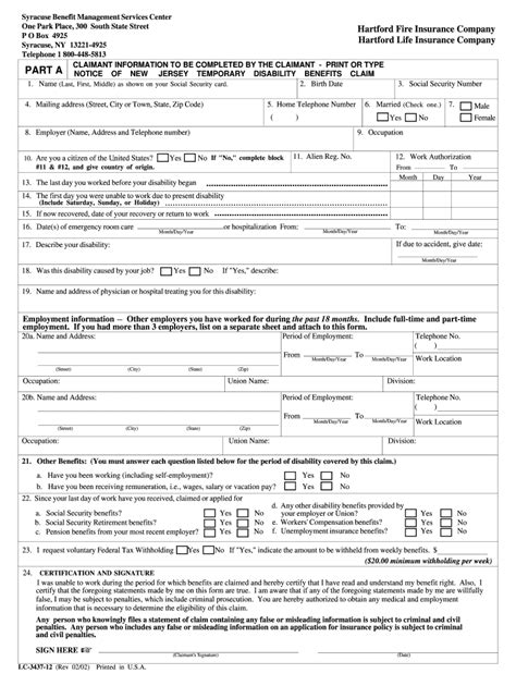 Nj Temporary Disability 2002 2025 Form Fill Out And Sign Printable Pdf Template Airslate Signnow