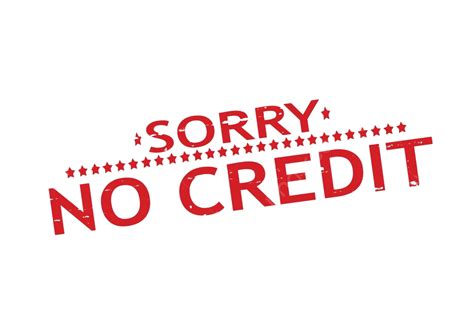 No Credit Accommodation Sorry Symbol Vector Accommodation Sorry