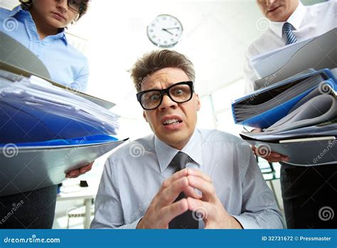 No More Paperwork Stock Photo Image Of Inside Afraid 32731672