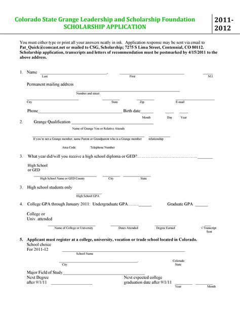 Nonprofit Scholarship Application Template Fill Online Printable