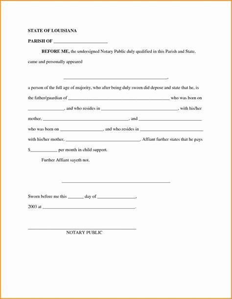 Notarized Custody Agreement Template Sfiveband Com