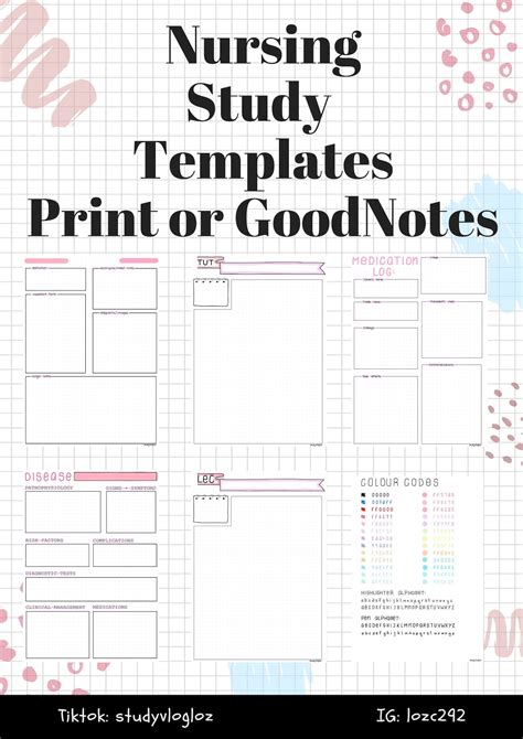 Nursing Study Templates