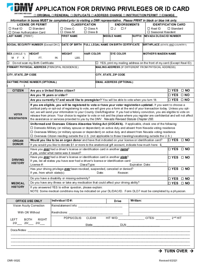 Nv Dmv 002 2019 Fill And Sign Printable Template Online Us Legal Forms