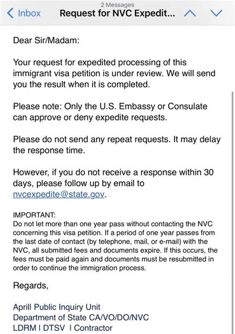 Nvc Expedite Request Us Embassy And Consulate Discussion Visajourney