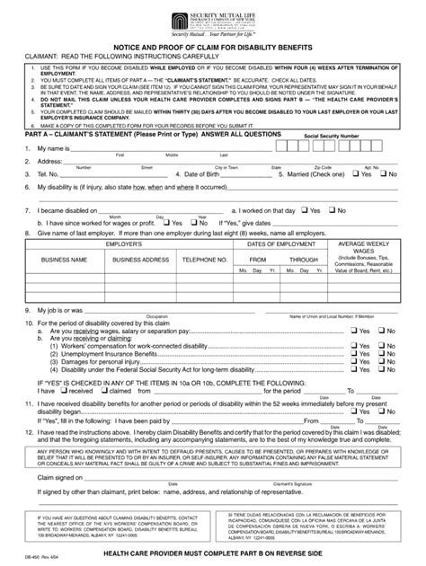 Ny Form Disability Fill Out And Sign Printable Pdf Template Airslate Signnow