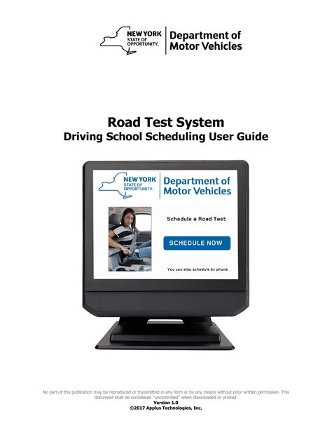 Nys Dmv Form Road Test System Driving School Scheduling User Guide Road Test System Driving