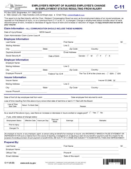 Nys Workers Compensation Board Employer S Handbook Form Fill Out And