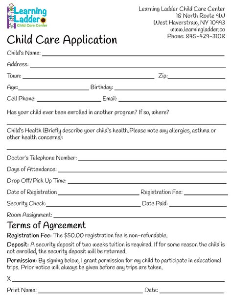 Odjfs Child Care Application Form