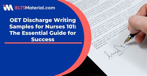 Oet Discharge Writing Samples For Nurses 101 The Essential Guide For