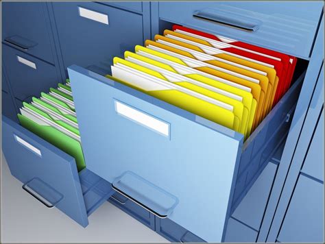 Office Paperwork Document And File Folders Filing Cabinet