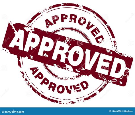 Office Stamp With The Word Approved Stock Photo Image 11446000