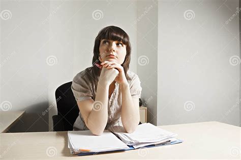 Office Worker At Paperwork Stock Photo Image Of Professional 76246604