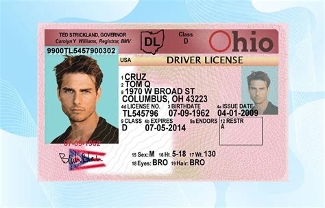 Ohio Drivers License Template Wklox