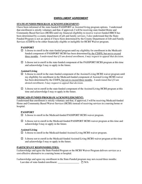 Ohio Enrollment Agreement Fill Out Sign Online And Download Pdf