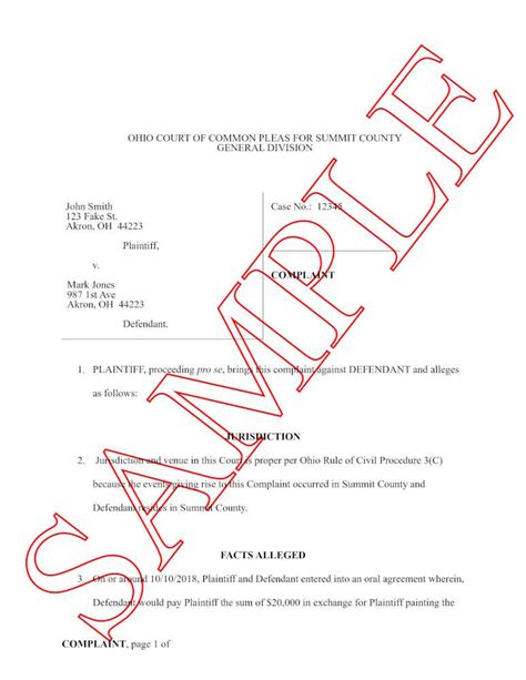 Ohio Lawsuit Forms Learn How To File A Lawsuit