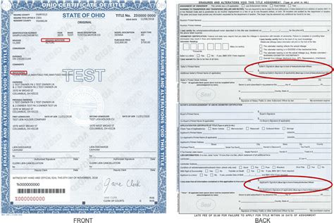 Ohio Motor Car Title How To Transfer A Vehicle Rebuilt Or Lost Titles