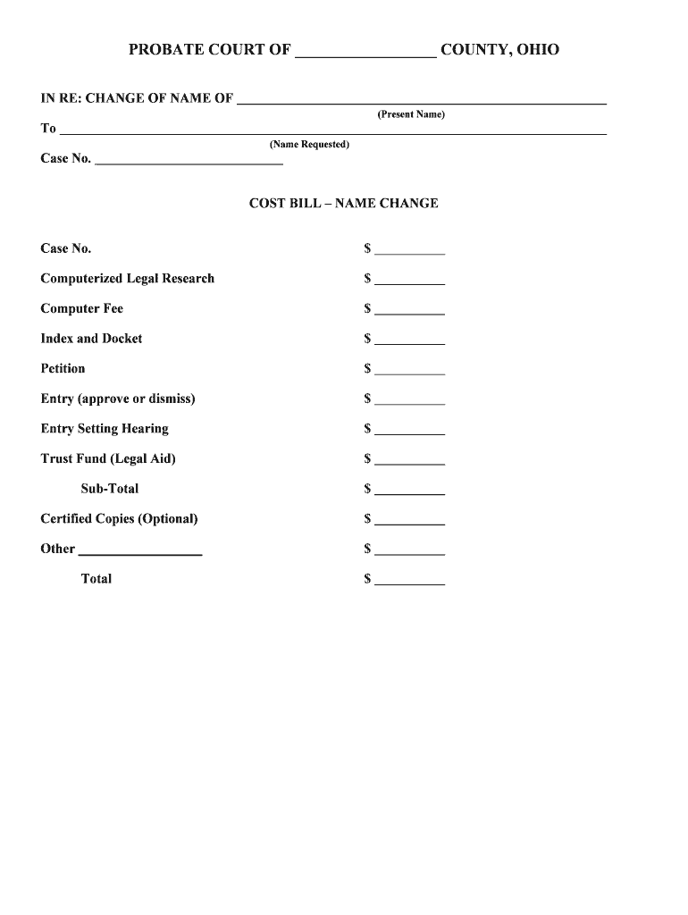 Ohio Name Change Forms How To Change Your Name In Fill Out And Sign Printable Pdf Template