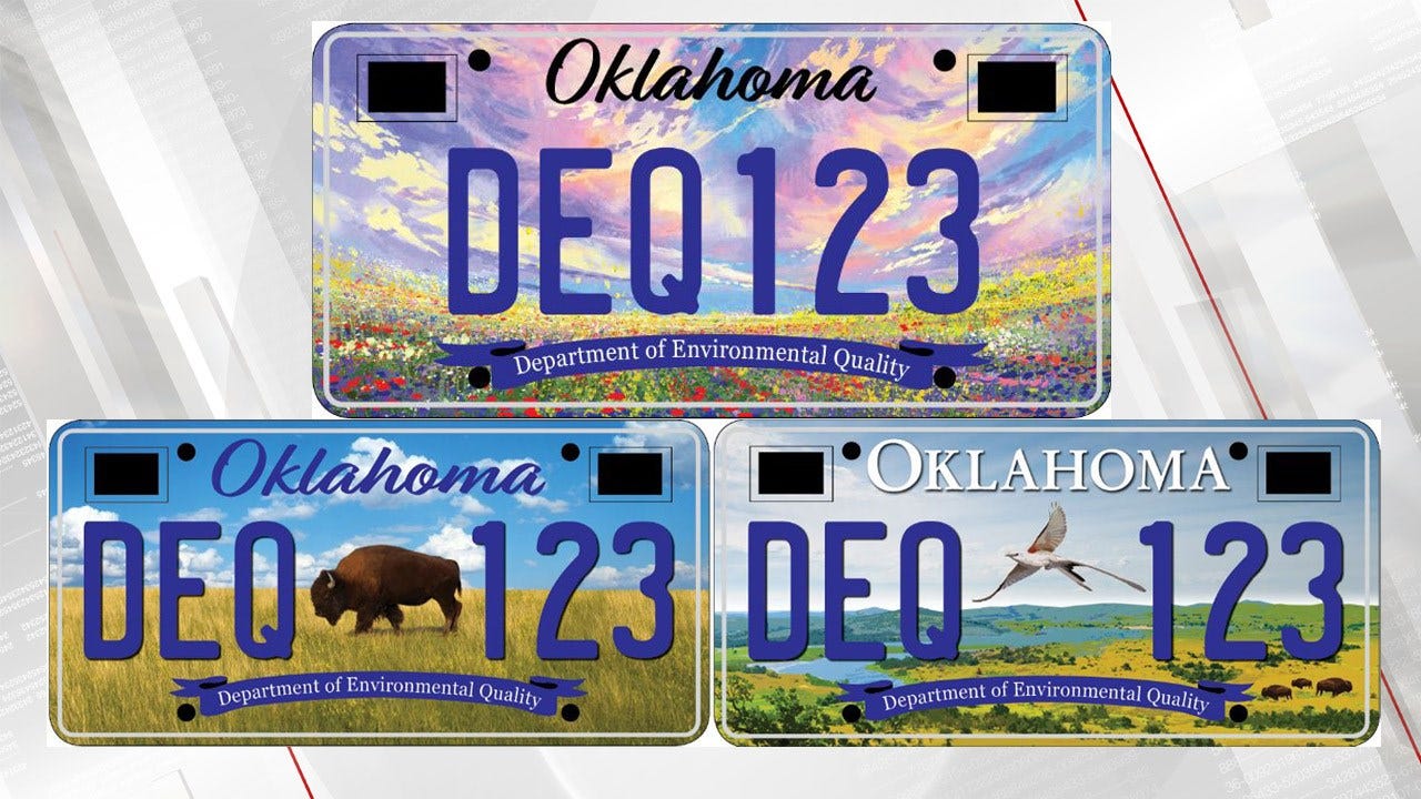 Oklahoma Deq Seeks Votes On New License Plate Design