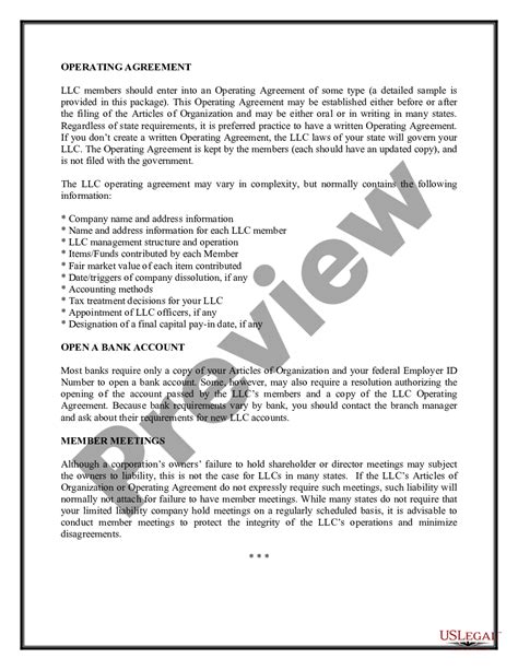 Oklahoma Limited Liability Company Llc Formation Package How To Start