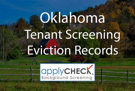 Oklahoma Tenant Screening And Eviction Records Applycheck