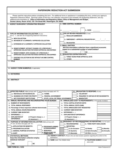 Omb Form 83 I Fill Out Sign Online And Download Fillable Pdf Templateroller