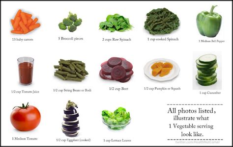 One Serve Of Vegetables Vegetable Serving Size Food Portions Health