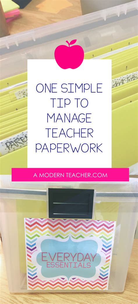 One Simple Tip To Organize Teacher Paperwork Inseason Spaces