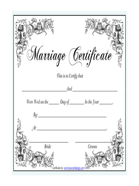 Online Marriage Certificate Fill Online Printable Fillable Blank Pdffiller