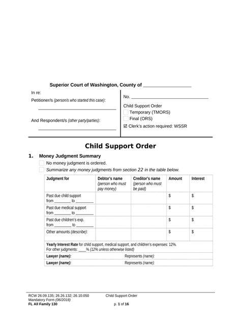 Order Child Support Sample Complete With Ease Airslate Signnow