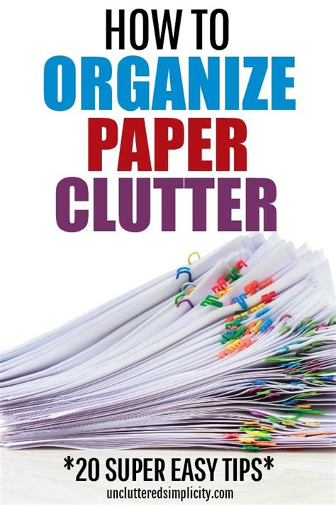 Organisation Hacks Organizing Hacks Organizing Paperwork Clutter