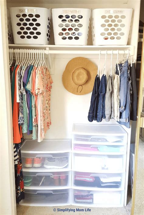 Organize A Small Closet On A Budget In 5 Simple Steps In 2020 Small Closet Storage Small