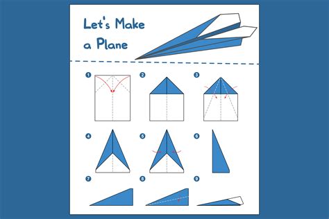 Origami Paper Airplane Instructions Graphic By Jiaridesigner Creative Fabrica