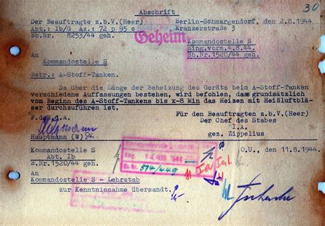 Original German Wwii V 2 Rocket Documents Archive Some From Peenemunde