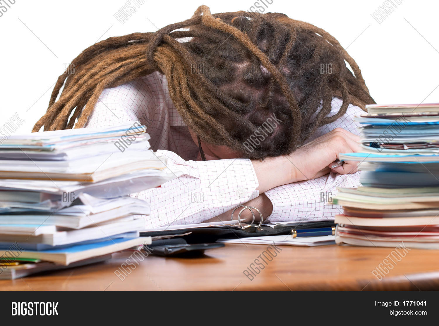 Overwhelmed Paperwork Image Photo Free Trial Bigstock