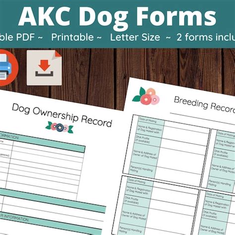 Ownership Record Of Dog And Breeding Records Akc Etsy