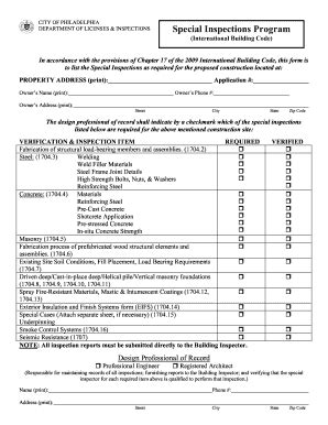 Pa Special Inspections Program Fill And Sign Printable Template Online