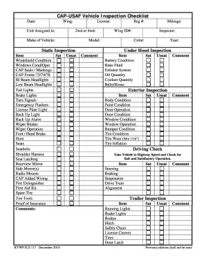 Pa State Inspection Checklist Pdf Fill Online Printable Fillable