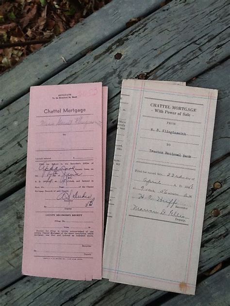 Pair Of 1940S Mortgage Documents Etsy Mortgage Documents Vintage