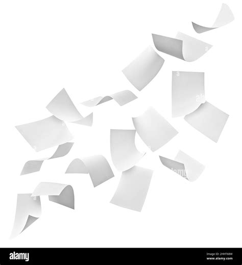 Paper Document Flying Paperwork Business Wind Office Stock Photo