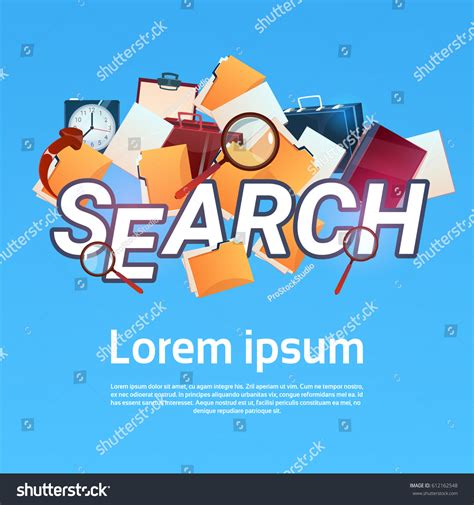 Paper Document Search Magnifying Glass Paperwork Stock Vector Royalty