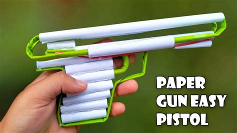 Paper Gun Easy Pistol Diy How To Make A Paper Gun That Shoots Paper