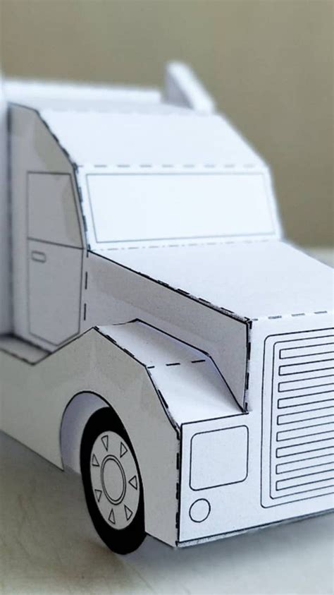 Paper Semi Trailer Truck Printable Pdf Artofit