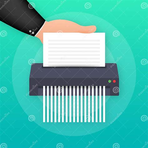 Paper Shredder Icon Document Business Office Information Protection