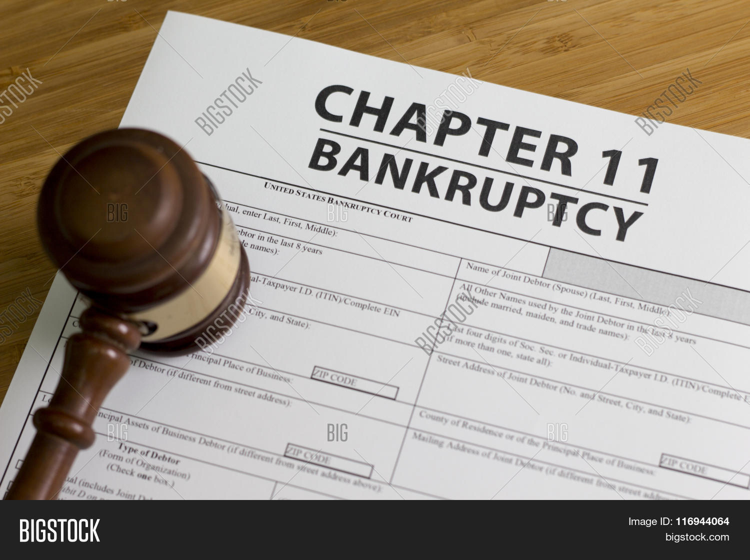 Papers About Bankruptcy Chapter 12 And Pen Stock Image Image Of